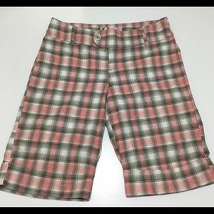 plaid shorts